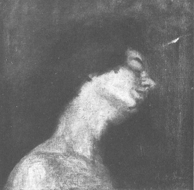 RETRATO DE PERFIL - OST - 38 x 38 cm - c.1912 - LOCALIZAÇÃO DESCONHECIDA