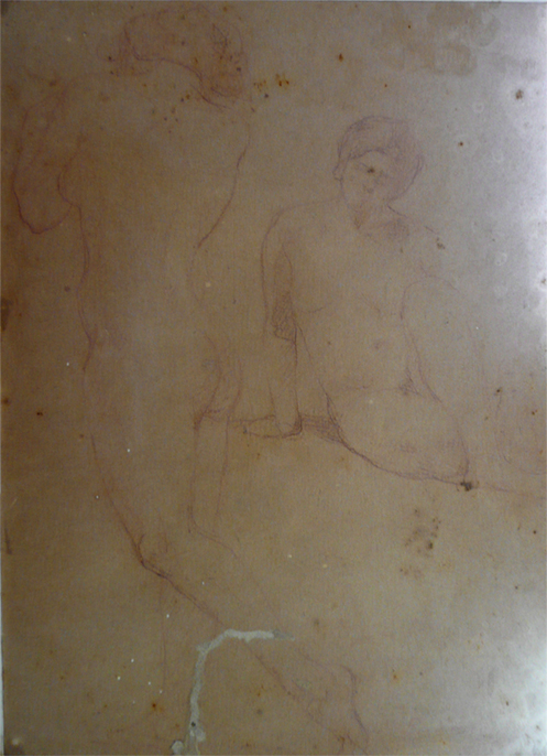 NUS FEMININOS - CRAYON/PAPEL - 31 x 22 cm - c.1895 - COLEÇÃO PARTICULAR