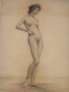 NU FEMININO - CARVÃO S/ PAPEL - 63,0 x 47,8 cm - 1893 - MUSEU NACIONAL DE BELAS ARTES - MNBA - RIO DE JANEIRO/RJ
