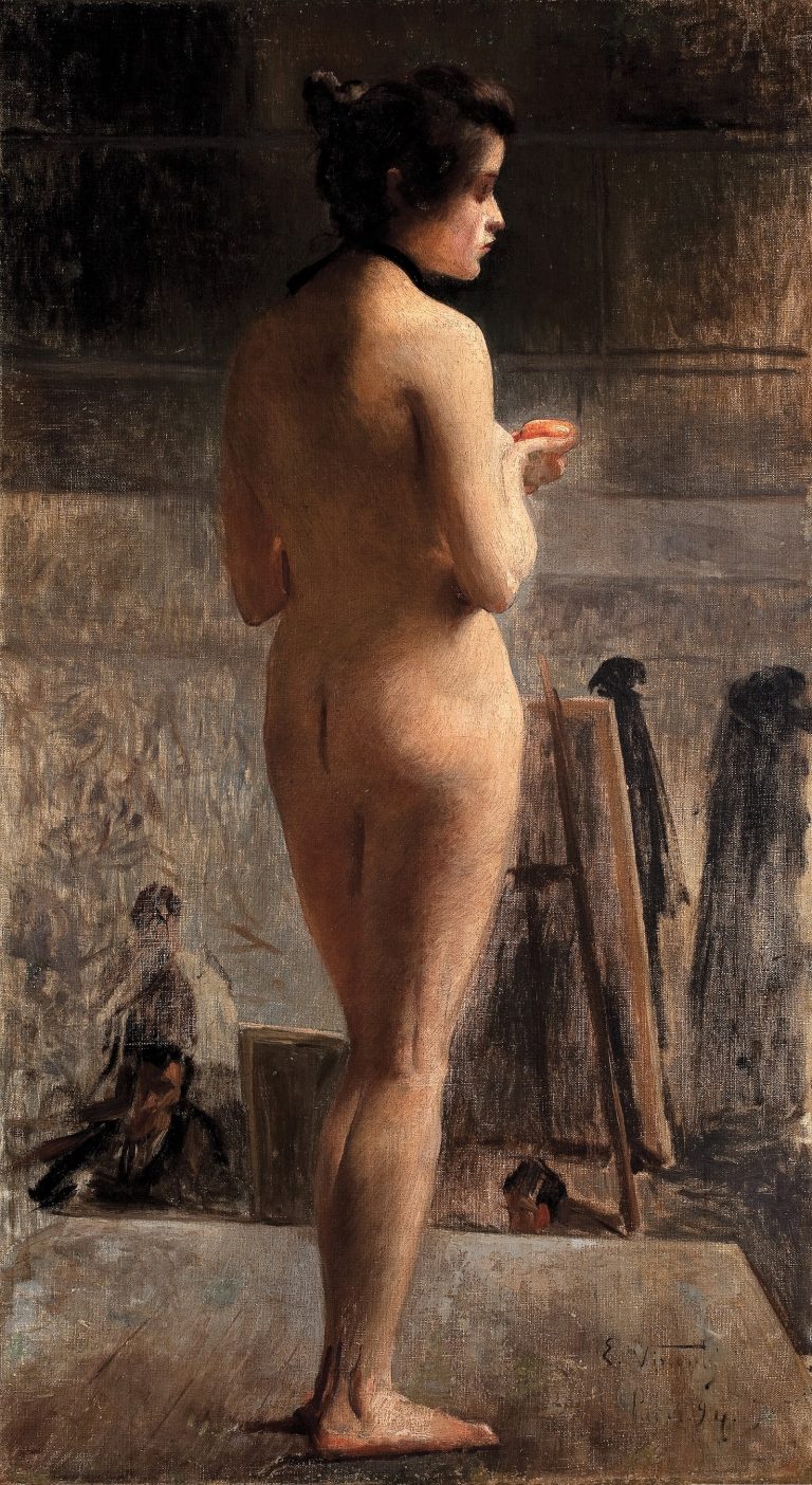 NU FEMININO - OST - 81,3 x 45,0 cm - 1894 - MUSEU DOM JOÃO VI/ESCOLA DE BELAS ARTES-UFRJ