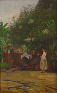 PAISAGEM COM FIGURA - OST - 41 x 26 cm - 1890 - MUSEU NACIONAL DE BELAS ARTES - MNBA - RIO DE JANEIRO/RJ