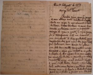 CARTA DE AMOEDO A VISCONTI - 10 DE AGOSTO DE 1893