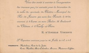 CONVITE PARA A EXPOSIÇÃO DE 1907 EM PARIS