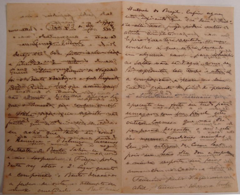 CARTA DE RODOLPHO BERNARDELLI A VISCONTI EM 23/12/1894 - PÁGINAS 1 e 2