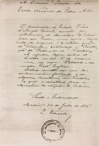 CARTA DE VISCONTI ENCAMINHANDO A TELA "RENDIÇÃO DE BREDA"