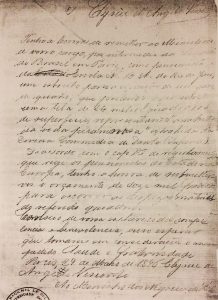 CARTA DE VISCONTI SOLICITANDO RECURSOS PARA GRANDE TELA