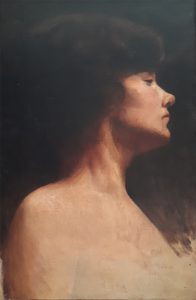 PERFIL FEMININO - OST - 46,0 x 30,3 cm - c.1906 - COLEÇÃO PARTICULAR
