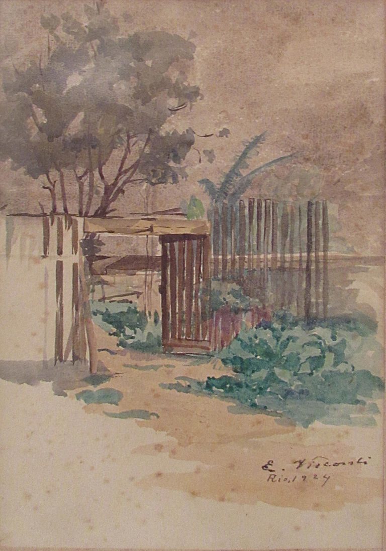 CHÁCARA NO ANDARAÍ - AQUARELA - 24,0 x 16,0 cm - 1924 - COLEÇÃO PARTICULAR