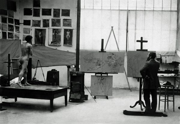 No atelier da Rue Didot com os estudos do foyer – 1913