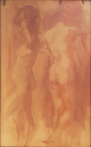 NUS FEMININOS - SANGUÍNEA - 43,5 x 23,3 cm - c.1900 - COLEÇÃO PARTICULAR