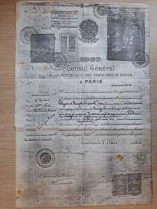 Passaporte De Visconti 1920