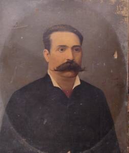 RETRATO DE FIGURA MASCULINA - OST - 64,0 x 57,0 cm - 1889 - COLEÇÃO PARTICULAR