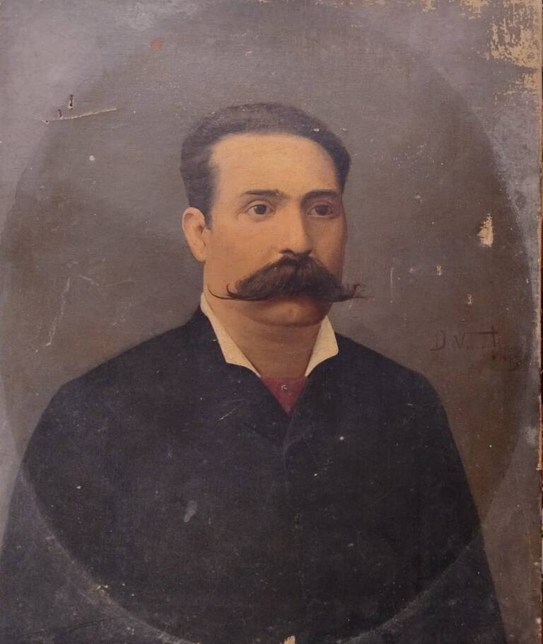RETRATO DE FIGURA MASCULINA - OST - 64,0 x 57,0 cm - 1889 - COLEÇÃO PARTICULAR