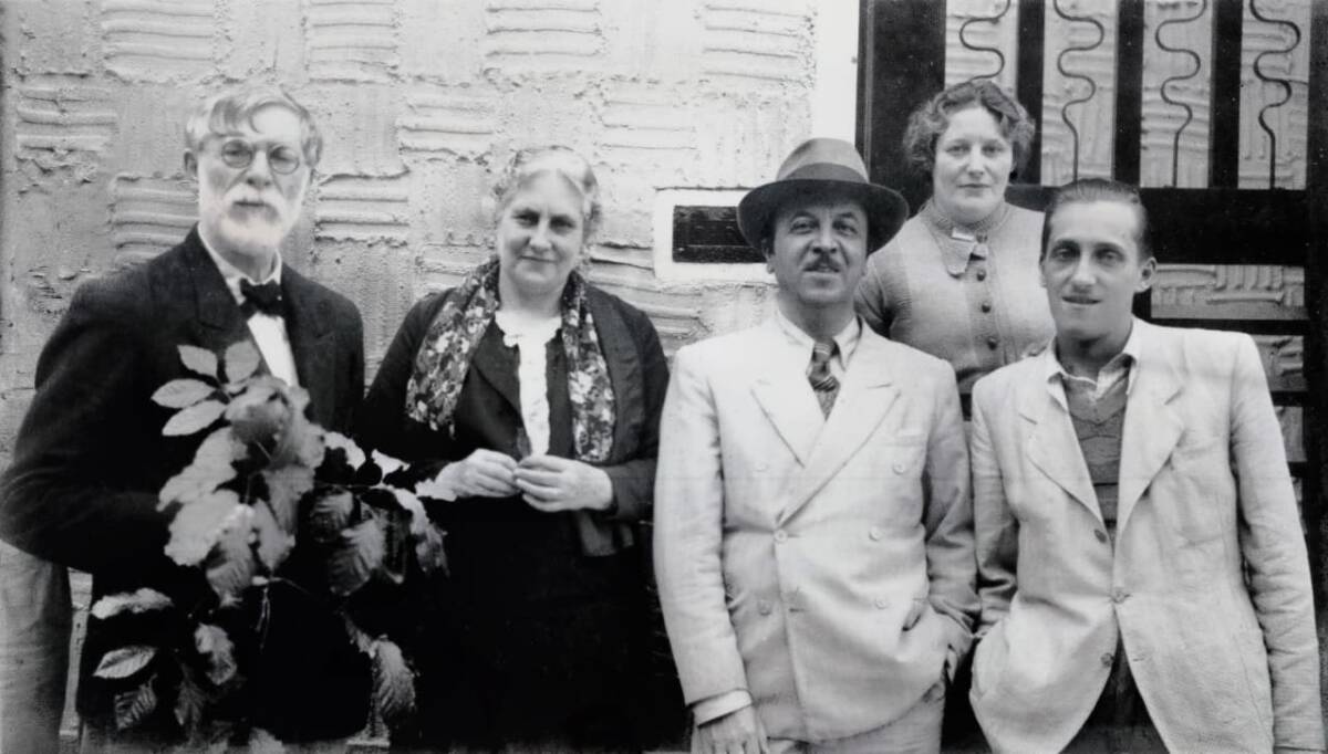 Visconti Com Louise, Seu Genro Henrique Cavalleiro, Sua Filha Yvonne E Seu Filho Afonso 1938