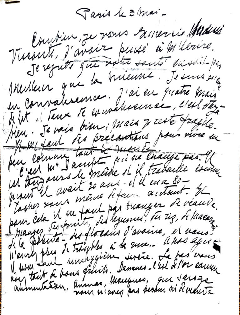 Carta De Diana Dampt Para Visconti 3 De Maio De 1934 1