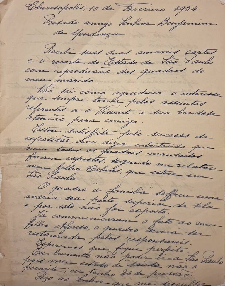 Carta De Louise Para Benjamim De MendonÇa 10021954 1